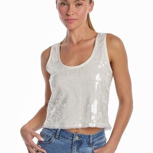 Noli Sophia Sequin Tank - Pearl